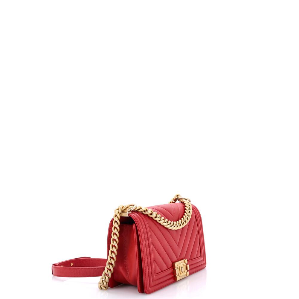 Chanel Old Medium Boy Flap Bag Chevron Caviar - Picture 2 of 7
